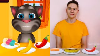 Talking Tom and Me 1  Mukbang Food Challenge [upl. by Ahcsropal861]