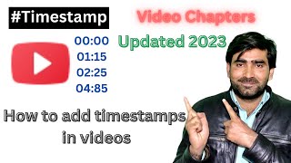 Youtube video chapters  youtube timestamps  How to add timestamps in videos in 2023 [upl. by Lapham828]