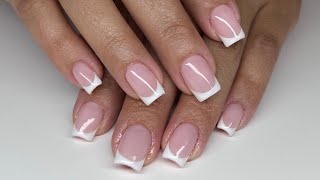 How I do easy manicure french nail tips for beginners Explained step by step using 2 methods [upl. by Ynor702]