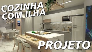 Projeto Cozinha Integrada com Ilha  Flavia Koloske [upl. by Griz604]