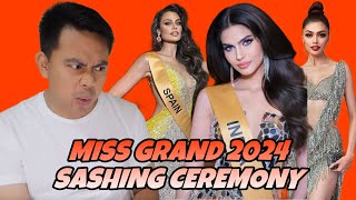 ATEBANG REACTION  MISS GRAND INTERNATIONAL 2024 SASHING CEREMONY [upl. by Convery]