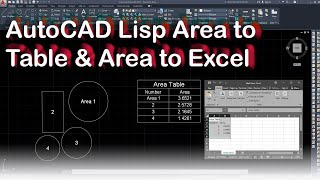 AutoCADs Lisp Area Label Area to Table and Area to File Automatic Field Update [upl. by Cynthy]