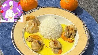 Recette facile de noix de St Jacques sauce mandarine [upl. by Trebor]