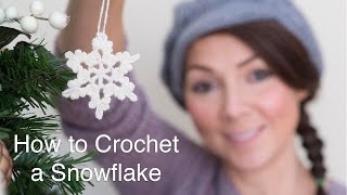 How To Crochet a Snowflake [upl. by Weiser]