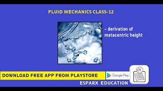 Fluid Mechanics  12  Derivation of Metacentric Height [upl. by Idnat]