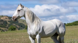 White Horse a unique breed horses animals [upl. by Einoj]