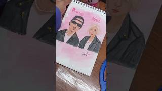 Rose and Bruno Mars painting youtuneshorts art rosé brunomars [upl. by Fanchon195]