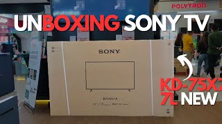 UNBOXING DAN REVIEW GOOGLE TV 75 INCH TERBARU SONY  SONY KD 75X77L [upl. by Suiluj]