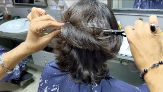 Asmr 💈 silky and smooth long to short haircut with scissors [upl. by Zephaniah]