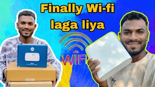 Finally Gharpe 🏡￼ WiFi Laga Diya 🤗😎 [upl. by Autrey880]