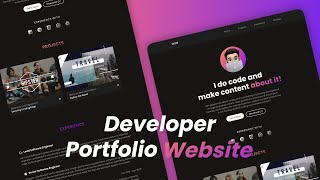 How To Make A Portfolio Website Using HTML CSS JavaScript  Complete Responsive Website Design [upl. by Ecertap440]