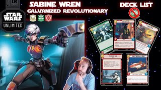 Ultimate Budget Sabine Wren Deck List for Star Wars Unlimited starwars starwarsunlimited [upl. by Riggall]