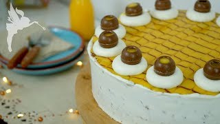 Eierlikör Sahne Torte  Sahnetorte mit Eierlikör  Mandeln und Schokolade  Kuchenfee [upl. by Windsor]