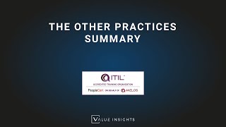 ITIL® 4 Foundation Exam Preparation Training  The Other Practices Summary eLearning [upl. by Hime]