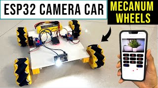 Camera Car with Mecanum Wheels  esp32 cam  esp32 🔥 [upl. by Ellett]