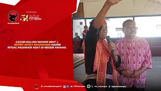 Cagub Maluku Nomor Urut 1 Jeffry Apoly Rahawarin Hadiri Ritual Pasawari Adat di Negeri Amahai [upl. by Eelyek]