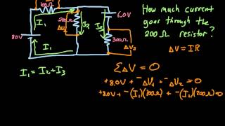 Circuit example with multiple batteries [upl. by Loralie]