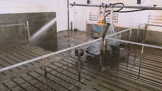 Power washing a finisher barn in the Midwest  Washpower ProCleaner XB100 [upl. by Enilram]