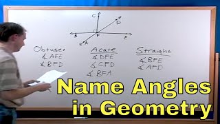 Name amp Measure Angles in Geometry  Right Acute Obtuse Angles  2 [upl. by Yragerg562]