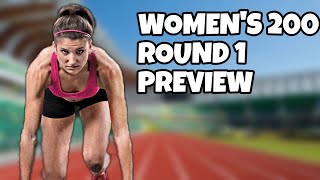 Womens 200m Round 1  Preview  US Olympic Trials 2024 [upl. by Erialcyram433]