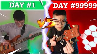 1 DAY vs 7 YEARS of playing BASS [upl. by Atiuqehs]