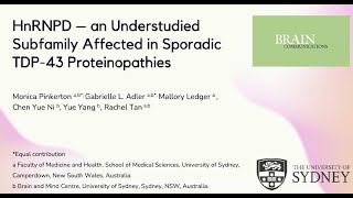 Heterogeneous nuclear ribonucleoprotein D — subfamily affected in sporadic TDP43 proteinopathies [upl. by Mattias827]