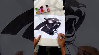 How to draw the Carolina Panthers logo shorts [upl. by Arundell669]