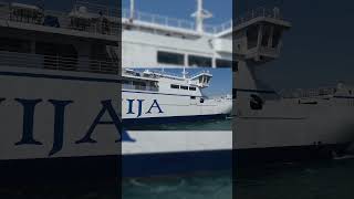 Ferry Tin Ujevic Jadrolinija departing the port of Split on its way to Supetar island Brac [upl. by Emersen]