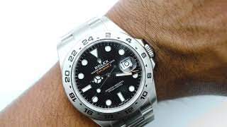 Rolex 216570 Explorer II 42 mm Stainless Steel Bezel Black Dial Oyster Bracelet Complete Set 2020 [upl. by Secnarfyram208]