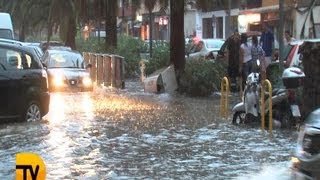 Una fuerte lluvia inunda Dénia en 20 minutos [upl. by Leeth]