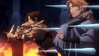 Alucard Trevor and Sypha vs Vampires part 1  Castlevania Season 2 [upl. by Natanoj]