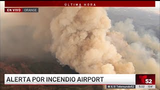 Incendio Airport quema más de 1800 acres en pocas horas en el condado de Orange [upl. by Eidok]