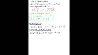 Eigenvectors of Symmetric Matrices Theorem [upl. by Spratt]