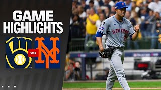 Brewers vs Mets Game Highlights 10324 MLB Highlights  MLB Highlights Today [upl. by Derrik]