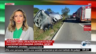 Plan Roșu de Intervenție în Vâlcea Un autocar plin cu copii a lovit frontal o mașină Șoferul a mur [upl. by Yojal53]