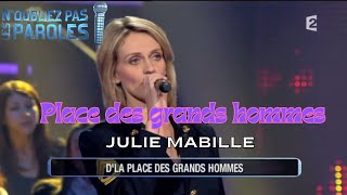 Julie Mabille cover quotPlace des grands hommesquot Noubliez pas les paroles [upl. by Llenwahs]