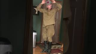 Soviet soldier POW in WW2 1941 reenacting uniform [upl. by Elocim]