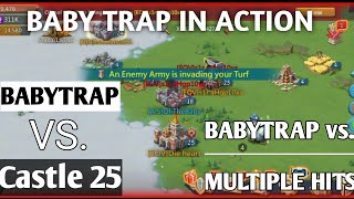 BABY TRAP IN ACTION  BABYTRAP VS C5  BABYTRAP EATS MULTIPLE HITS  Lords Mobile [upl. by Wain]