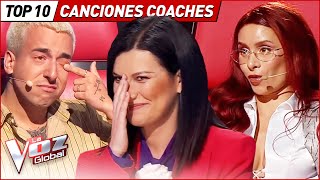 Famosos REACCIONAN a sus propias CANCIONES en La Voz [upl. by Genvieve680]