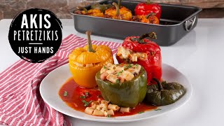 Macaroni Stuffed Bell Peppers  Akis Petretzikis [upl. by Jacobine31]