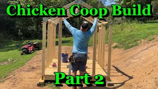 7x8 Chicken Coop Build using 2x4 Basics Shed Kit 90192MI  Part 2 [upl. by Mccomb]