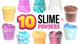 10 DIY Powder Slimes QUICK amp EASY Instant Slimes  NO GLUE NO FACE MASKS NO BORAX [upl. by Fidelis870]