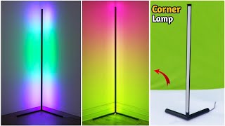 How To Make Led Corner Lamp  Corner Floor Lamp  RGB Corner Floor Lamp  Floor Lamp  Home Decor [upl. by Enelahs859]