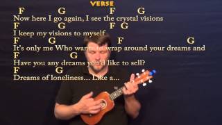 Dreams Fleetwood Mac Ukulele Cover Lesson with Chords  Lyrics [upl. by Llenyr]