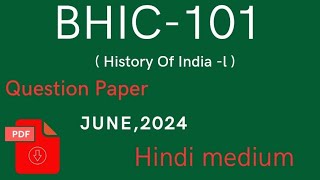 BHIC101 Previous year question paper June 2024 ignou [upl. by Herv341]