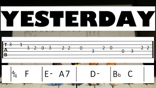 YESTERDAY cover Guitar Tab [upl. by Kimura]