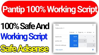 Pantip 100 Working Script  Adsense And ADX Pantip Script  Adsense Active Dashboard Pantip [upl. by Anin]