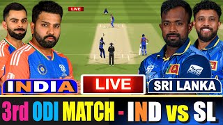 🔴 Live IND Vs SL 3rd ODI  Live Scores amp Commentary  India Vs Sri Lanka  1st Innings [upl. by Kwarteng]