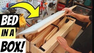 DIY Folding Bed Frame Twin Size  Plans Available  Woodworking Project [upl. by Shirah]