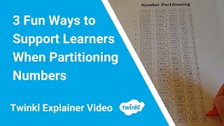 3 Fun Ways to Support Learners When Partitioning Numbers [upl. by Cypro]